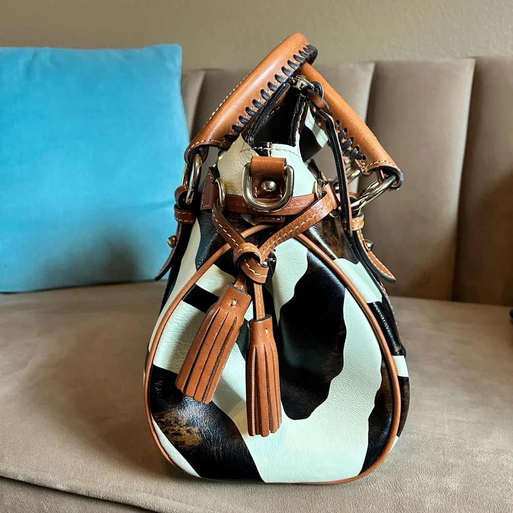 🦆 Like New Dooney & Bourke Zebra Leather Satchel - Picture 5 of 11